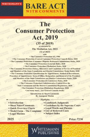 The Consumer protection  Act, 2019 Bare Act English Edition 2025